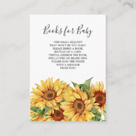 Rustieke Zonnebloem Boeken voor Baby Kaart