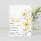 Rustieke Zonnebloem Boho Floral Country Vrijgezell Kaart (Staand voorkant)