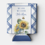 Rustieke zonnebloem bruiloft gunst Koelbox Blikjeskoeler (Voorkant)