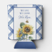 Rustieke zonnebloem bruiloft gunst Koelbox Blikjeskoeler (Achterkant)