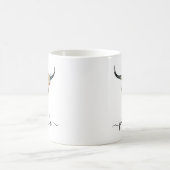 Rustieke Zonnebloem Bull Skull Aangepaste naam Koffiemok (Center)