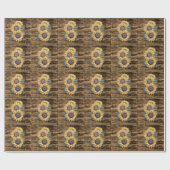 Rustieke Zonnebloem Cadeaupapier (Vlak)