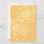 Rustieke Zonnebloem, Country Fall Bruiloft Save The Date (Achterkant)