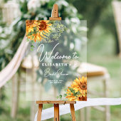 Rustieke zonnebloem elegant vrijgezellenfeest welk acryl bord