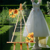 Rustieke zonnebloem elegant vrijgezellenfeest welk acryl bord
