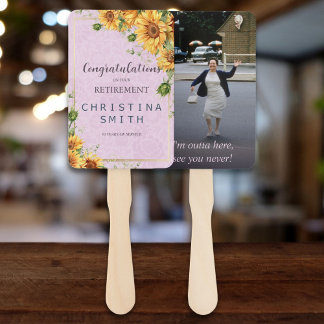 Rustieke Zonnebloem Elegante Zomer Pensioen Party Handwaaier