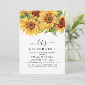 Rustieke Zonnebloem Eucalyptus Kaart (Staand voorkant)