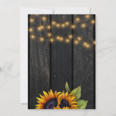 Rustieke zonnebloem housewarming party uitnodiging (Achterkant)