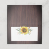 Rustieke Zonnebloem Hout Bruiloft (Buitenkant ongevouwen)