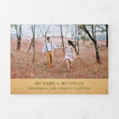 Rustieke Zonnebloem Kaars Lantaarn Alles in Een Br Drieluik Uitnodiging (Cover)