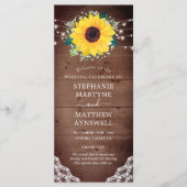 Rustieke Zonnebloem Kant Baby's Breath Lights Brui Programma (Voorkant)