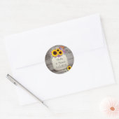 Rustieke Zonnebloem Mason Jar Stickers (Envelop)