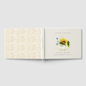 Rustieke Zonnebloem Pompoen Bloem Waterverf Trouwd Gastenboek (Volledig)