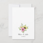 Rustieke Zonnebloem Save the Date Wedding Kaart (Achterkant)