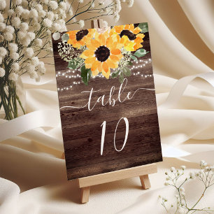 Rustieke Zonnebloem Schuur Houten Bruiloft Kaart