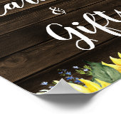 Rustieke Zonnebloem Slingerlichten Kaarten & Cadea Poster (Hoek)