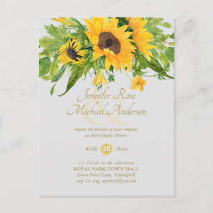 Rustieke Zonnebloem Thema Baby Shower Ampersand Ch Briefkaart