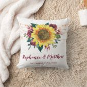 Rustieke Zonnebloemen Bloemenverlichting Bruiloft Kussen (Deken)