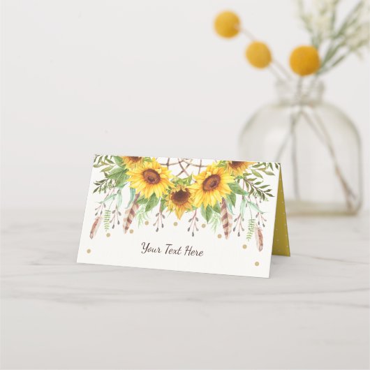 Rustieke Zonnebloemen Boho Droomvanger Voedsel Lab (Voorkant)