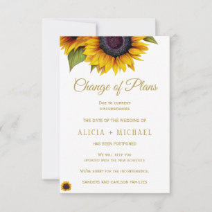 Rustieke zonnebloemen FOTO bruiloft wijziging van Save The Date