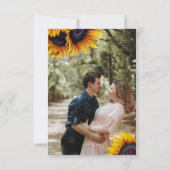 Rustieke zonnebloemen FOTO opslaan van de datum br Save The Date (Achterkant)