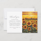 Rustieke Zonnebloemen Foto Sympathy Funeral Memori Bedankkaart (Voorkant)