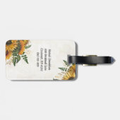 Rustieke zonnebloemen in Bloom Bagagelabel (Achterkant horizontaal)