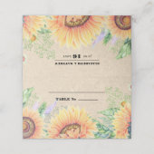 Rustieke Zonnebloemen Kraft Papier Huwelijk  (Buitenkant ongevouwen)