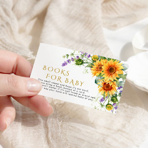 Rustieke Zonnebloemen & Lavendel Boek voor Baby Ka Informatiekaartje