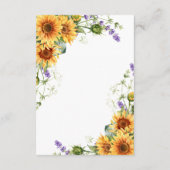 Rustieke zonnebloemen & lavendel Kaarten (Achterkant)