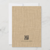 Rustieke Zonnebloemen QR Code RSVP Landelijke Brui Kaart (Achterkant)