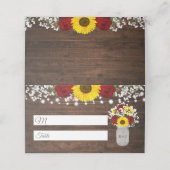 Rustieke Zonnebloemen Rozen Jar String Lights Brui (Buitenkant ongevouwen)