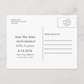 Rustieke Zonnebloemen Save The Date Briefkaart (Achterkant)