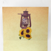 Rustieke zonnebloemolie lantaarn Alles in één brui Drieluik Uitnodiging (Binnenzijde eerst)