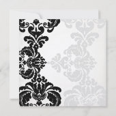 Rustieke  Zwart Damask Bruiloft Save the Date Kaart (Achterkant)