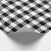 Rustieke zwart-wit Buffalo Check Cadeaupapier (Hoek)