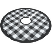 Rustieke zwart-witte buffel geruit kerstboom rok (Gekanteld)