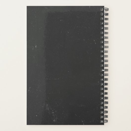 Rustieke Zwarte en Witte Hart Bruids Party Planner (Achterkant)