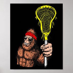 Rustig aan, Bro. Funny Sasquatch Lax Bigfoot Lacro Poster