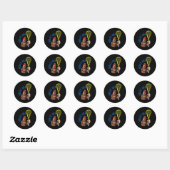 Rustig aan, Bro. Funny Sasquatch Lax Bigfoot Lacro Ronde Sticker (Vel)