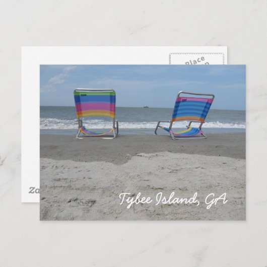 Rustig aan op het strand briefkaart (Voorkant / Achterkant)