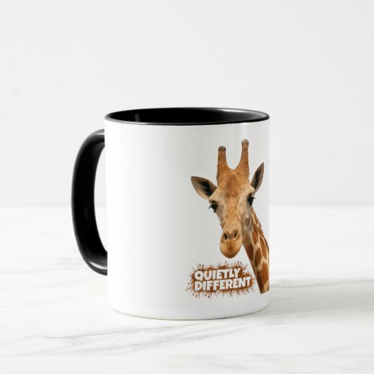 Rustig andere Giraffe - Giraffe Art Mok (Voorkant links)