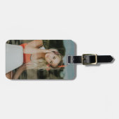 RUSTIG! Bagagelabel - Gepersonaliseerd - Uw Afbeel (Voorkant horizontaal)