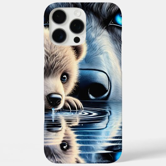 Rustig Beer en mystiek Beer silhouet Case-Mate iPhone Case (Achterkant)