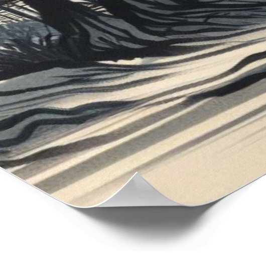 Rustig berglandschap poster (Hoek)