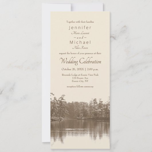 Rustig bergmeerlandschap antiek foto kaart (Voorkant)