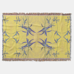 Rustig Blauw en Geel Deken