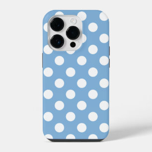 Rustig Blauw Grote Stippen iPhone Hoes 14 Plus Hoesje