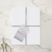 Rustig Blauw Landschap Cadeaulabel (Met Touw)