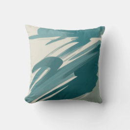 Rustig Blauwgroen Abstract Kussen